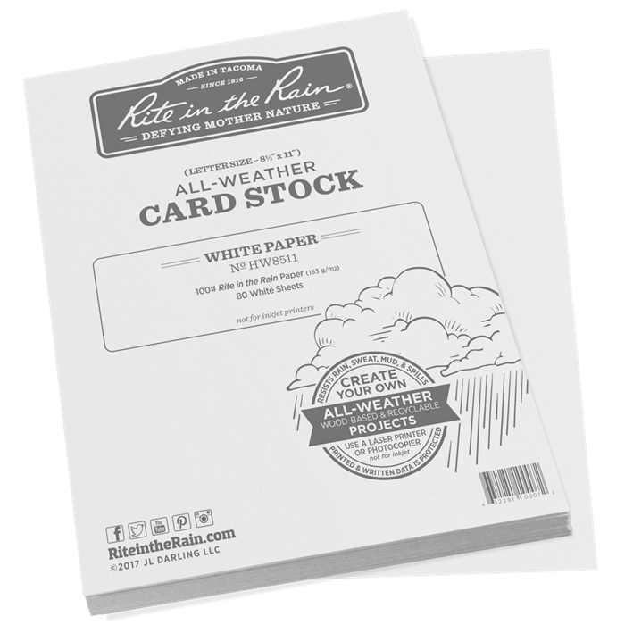 Download Rite in the Rain - 8.5 x 11" CARD STOCK White No. HW8511 Yellowimages Mockups