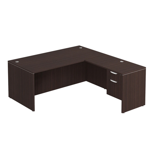 Classic L-Shape Desk 72" x 71" with Box/File Pedestal - Espresso