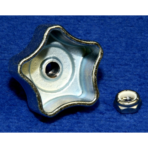 Knob,Star,3/8-16, Casting, Plate