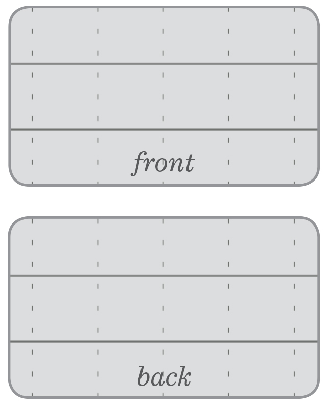 universal page pattern, front and back