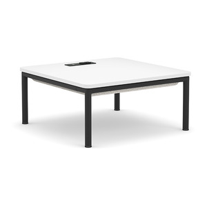 82335 KONFURB KONNECT POWER LAMINATE TABLE - Square, White