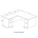 CLALD2048- Classic L-Shape Desk 71" W x 36" D with 42" Return and 2 Full Pedestals- Cherry