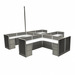 WEBBTYP2 - 39"H, 4-POD, POWER, 6' x 6', WEBB TYPICAL