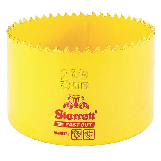 STARRETT FCH0278-G 2-7/8'' (73mm) Fast Cut Straight Pitch Bi-Metal Hole Saw