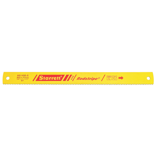 STARRETT RS1406-6 14 x 1-1/4 x .062 x 6T, Redstripe Power Hacksaw Blade