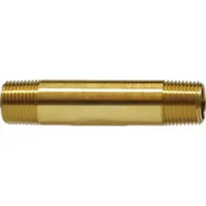 Long Nipple, 1/4-in MNPT x 1/4-in MNPT, 3 in, Brass