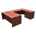 CLAUD1004 Executive U-Shape Typical 71" X 107" Desk- Cherry