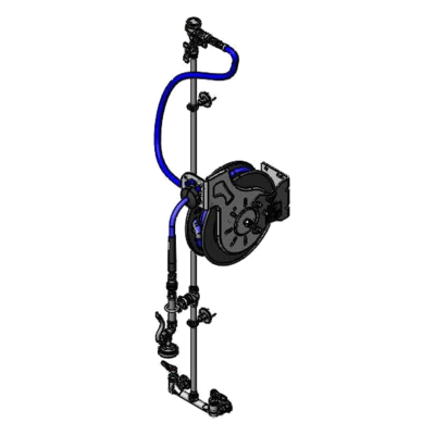 T&S Brass B-1433-CR-QDS Hose Reel System Open