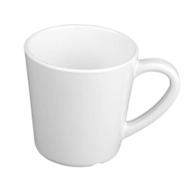 Thunder Group Cr9018W White Melamine White 3-1/8" Mugs/Cups 7 Oz.