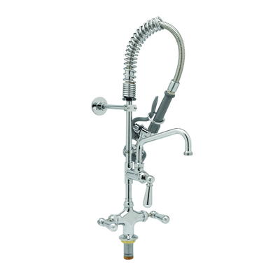 T&S Brass MPZ-2DCN-06 Mini Pre-Rinse Unit Single Hole Deck Base Faucet