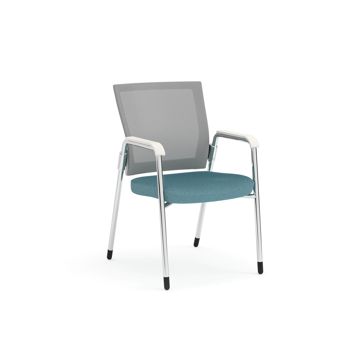 Propel Guest Chair - White Mesh Back with Blue Seat