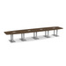 PALBS4216N - 18 ft. Classic Boat Shape Conference Table with Brushed Palmer Base
