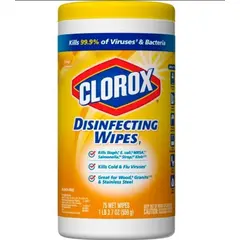 CLOROX DISINFECTING WIPES, 8 X 7, 75-110 WIPES/CANISTER CLO15949CT