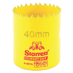 STARRETT FCH040M-G 40mm Fast Cut Straight Pitch Bi-Metal Hole Saw