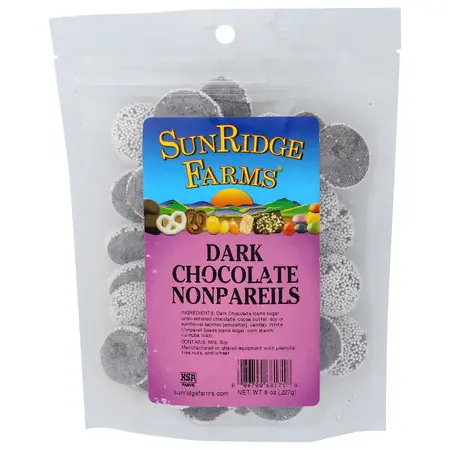 DARK CHOCOLATE NONPAREILS | 12/8 OZ