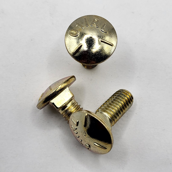 3/8" - 16 X 1" SQUARE NECK ROUND HEAD BOLT SAE J429 GR 5 ZINC YELLOW