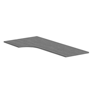 PLT723624L 72" CORNER EXTENSION WORK SURFACE TOP: LEFT- NEWPORT GRAY