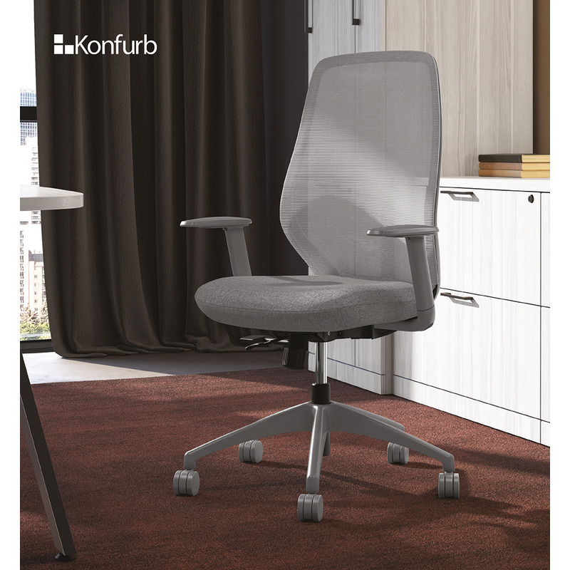 N9NE Furniture Group- Storlie - 97044 - AX MID BACK BASIC- GREY