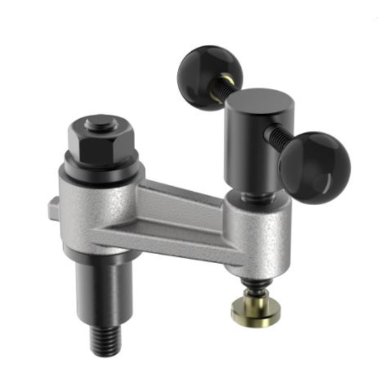 Carr Lane CLM-1-SWA-2 Swing Clamp Assembly (Post Mounted, Ball Handle) - Metric