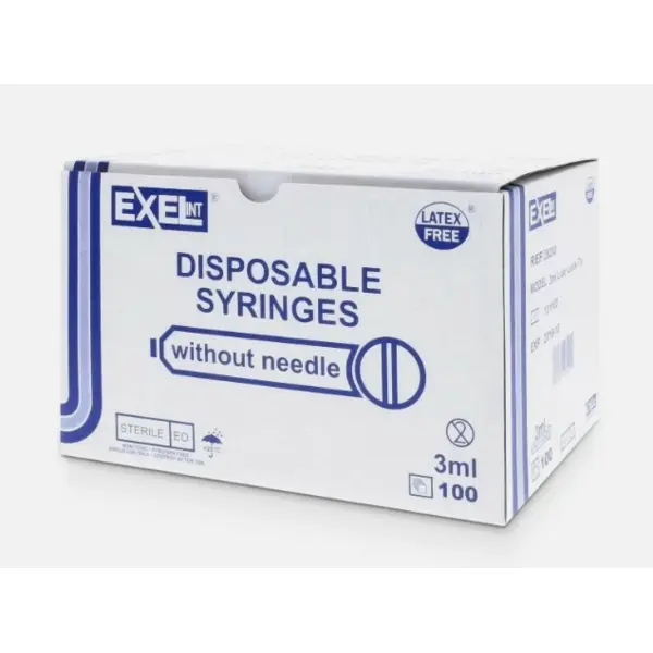 Syringe, 3cc LL 100/bx Exel   26200