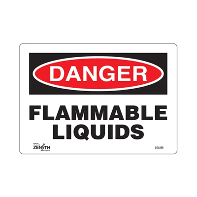 Flammable Liquids Sign - 10" x 7" - Vinyl - English