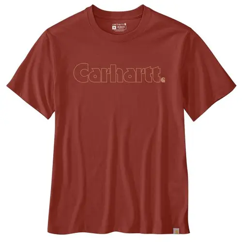 CARHARTT 107046 - Irvine Relaxed Fit Lightweight Short-Sleeve Logo Graphic T-Shirt - Red Spice
