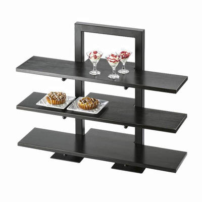 Cal-Mil 1449-96 32"W x 11-1/2"D x 1/2"H Midnight Bamboo Frame Riser Shelf