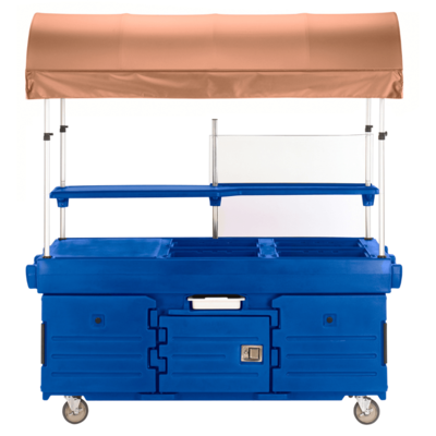 Cambro KVC854C186 Camkiosk Cart with 4 Pan Wells & Beige Canopy 