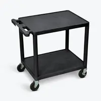 LUXOR LP26-B 26"H Two Shelf AV Cart, 300 Lb. | Cook's Direct