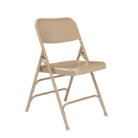 NPS 301 NPS® 300 Series Deluxe All-Steel Triple Brace Double Hinge Folding Chair, Pack of 4