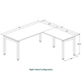 Elements L-Shape Desk 72" x 72" x 30"D - Newport Grey with Black Legs