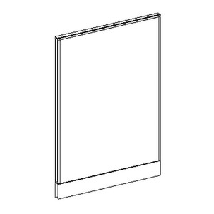 P5342 NON-POWER Webb Panel - 53"H x 42"W Aspen Fabric, Silver