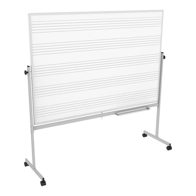 Luxor MB7248MW Reversible Mobile Magnetic Music Staff/Whiteboard