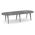 10' Signature Racetrack Conference Table with Wood VA Legs - Newport Gray Top, Silver Mount, Newport Gray Base
