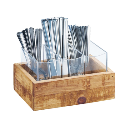 Cal-Mil 3408-99 9"W x 6"D x 5-1/4" H Madera Flatware Display