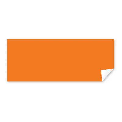 Plain Label - 2" x 5" Rectangle - Fluorescent Orange