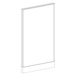 P5330 NON-POWER Webb Panel - 53"H x 30"W Aspen Fabric, Silver