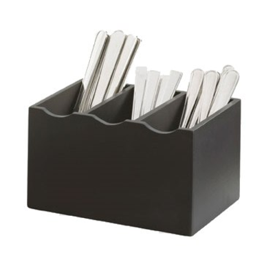 Cal-Mil 1244-96 8-1/4"W x 5-1/2"D x 4-3/4"H Midnight Bamboo Cutlery Holder