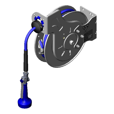 T&S Brass B-7132-08M Hose Reel System Open