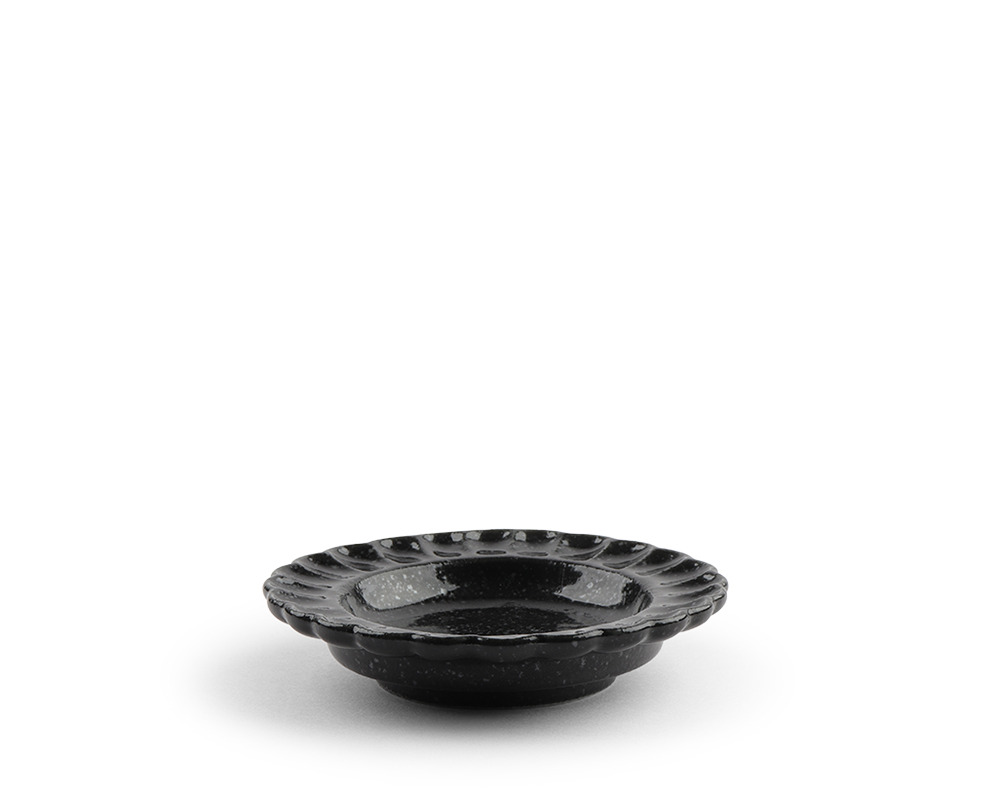 Sauce Dish Crimp Black 3.5"