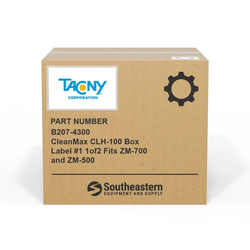 Tacony - B207-4300 - CleanMax CLH-100 Box Label #1 1of2 Fits ZM-700 and ZM-500