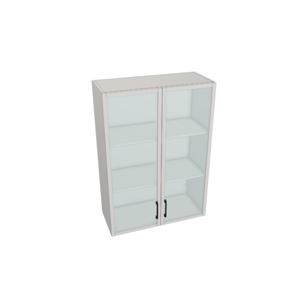 Fresno Pure White Box  Glass Door Wall Cabinet Kit - 30”x 42” X 13”