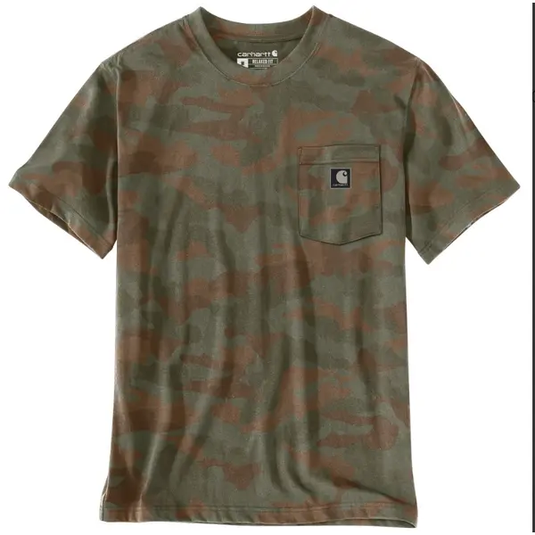 CARHARTT 107298 - Irvine Relaxed Camo T-Shirt - Army Green Camo