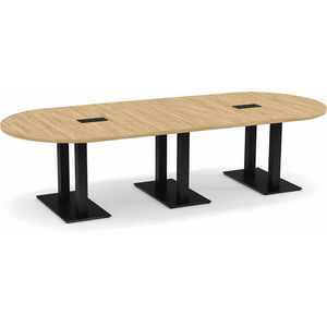 PALRT3137N - 10 ft. Classic Racetrack Conference Table with Black Palmer Base