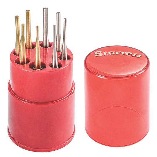 STARRETT S565WB Drive Pin Punches, Set Of 8
