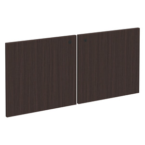 PL44LDLOCK - PAIR LAMINATE HUTCH DOORS W/LOCK - Espresso
