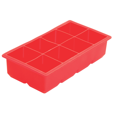 Winco ICCT-8R (8) 2" Square Compartments Silicone Ice Cube Tray
