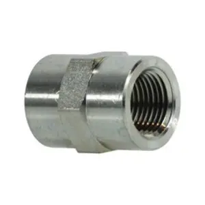Pipe Coupling, 1/8-in Female NPTF x 1/8-in Female NPTF, Steel