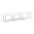 14' Boat Shape, Signature Conference Table: White Top, Silver Metal VA Leg