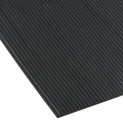 Runner Mat - Fine Ribbed - 3' x 75' - Black - Rubber